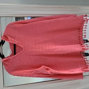 Crown & ivy plus coral sweatshirt